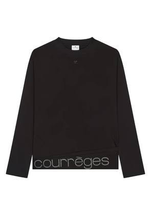 Courrèges logo long-sleeve T-shirt - Black