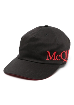 Alexander McQueen logo-embroidered cotton cap - Black
