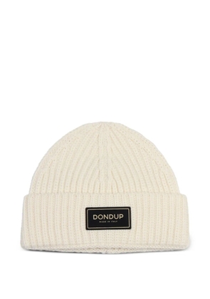 DONDUP logo-patch beanie hat - Neutrals