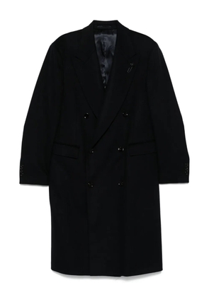 Lardini double-breasted wool coat - Blue