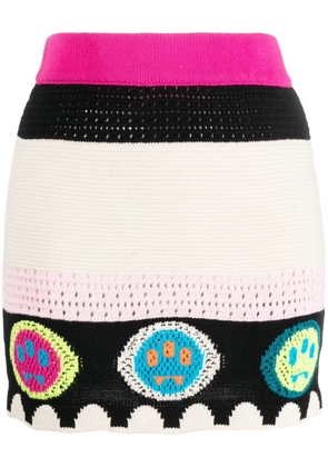 BARROW logo-jacquard knitted mini skirt - Pink