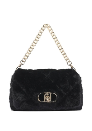 LIU JO small quilted faux-fur shoulder bag - Black