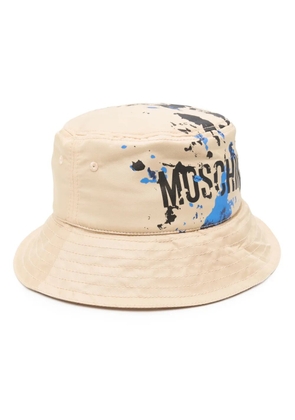 Moschino logo-print bucket hat - Neutrals