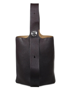 LOEWE large Pebble button tote bag - Brown