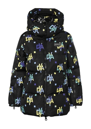 Duvetica monogram-print puffer jacket - Black