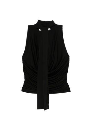 Aya Muse self-tie draped top - Black