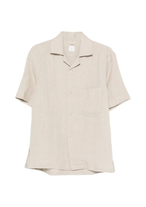 Eleventy chest-pocket short-sleeve shirt - Neutrals