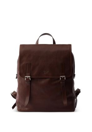 Prada buckled leather backpack - Brown