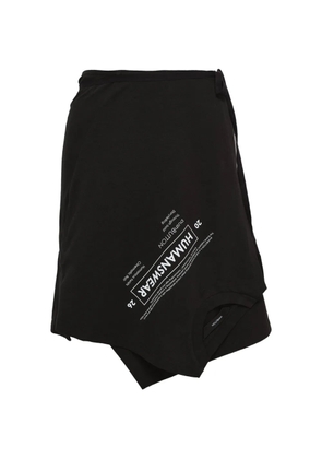 pushBUTTON tie-waist mini skirt - Black