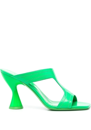 BY FAR 95mm leather sandals - Green