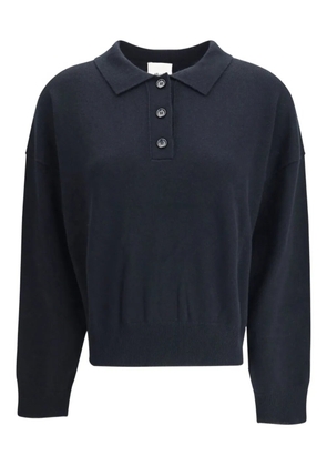 Allude button-fastening polo top - Black