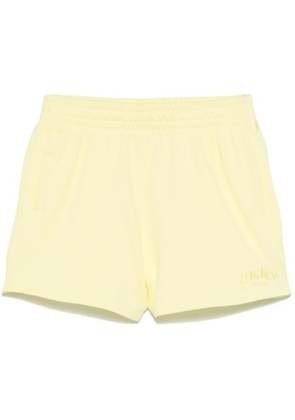 DKNY logo-embroidered track shorts - Yellow