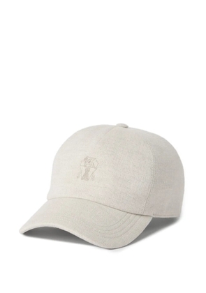 Brunello Cucinelli logo-embroidered baseball cap - Neutrals
