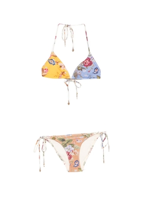 ZIMMERMANN spliced print bikini - Neutrals