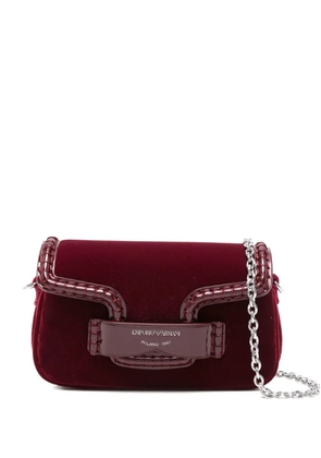 Emporio Armani panelled shoulder bag - Red