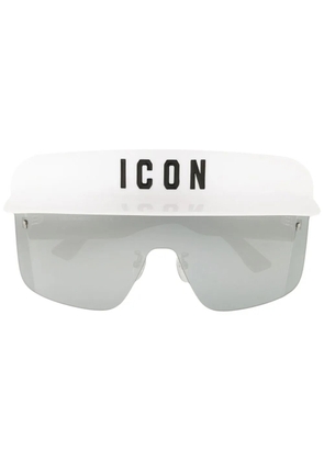 DSQUARED2 EYEWEAR logo-print pilot-frame sunglasses - White