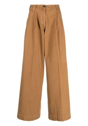 Gabriele Pasini high-waisted wide-leg trousers - Brown