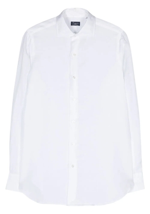 Finamore 1925 Napoli semi-sheer long-sleeve shirt - White