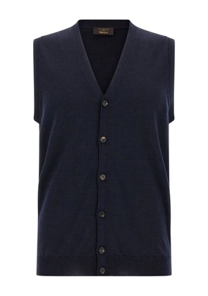 Zanone V-neck sleeveless cardigan - Blue
