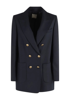 Kiltie double-breasted blazer - Blue