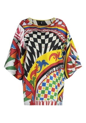 Dolce & Gabbana printed silk blouse - White