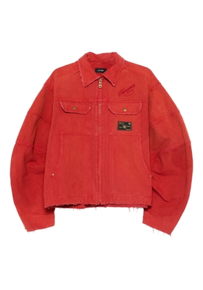 Willy Chavarria logo-detail piping jacket - Red