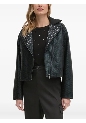 DKNY stud-embellished biker jacket - Black