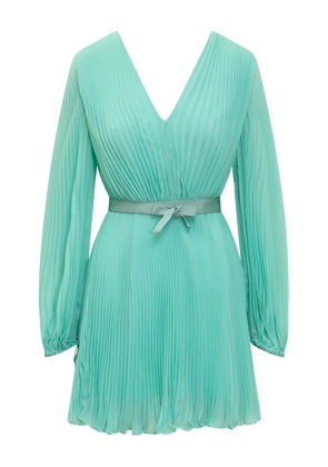 Max Mara plissé mini dress - Green