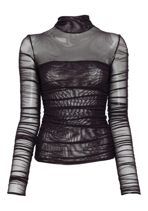 Federica Tosi mesh high-neck top - Purple