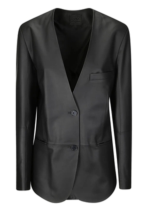 Desa 1972 leather blazer - Black