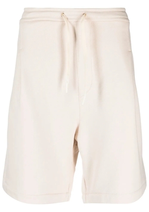 A Paper Kid logo-patch cotton track shorts - Neutrals