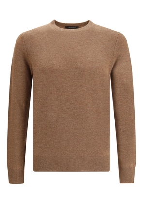Aragona crew-neck shoulder sweater - Brown