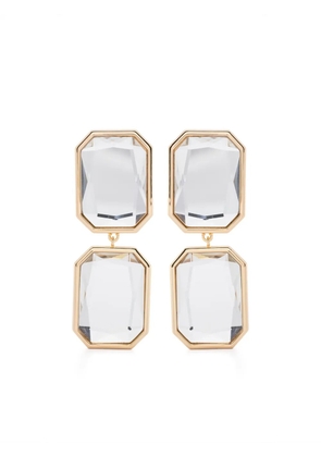 Self-Portrait Crystal Tiered earrings - Gold