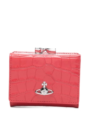 Vivienne Westwood small Frame croc-effect clasp wallet - Red