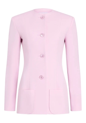 Patou button-fastening collarless jacket - Pink