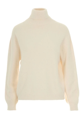 LIU JO roll-neck embellished sweater - Neutrals