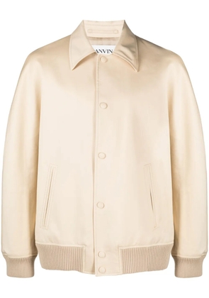 Lanvin pointed-collar bomber jacket - Neutrals