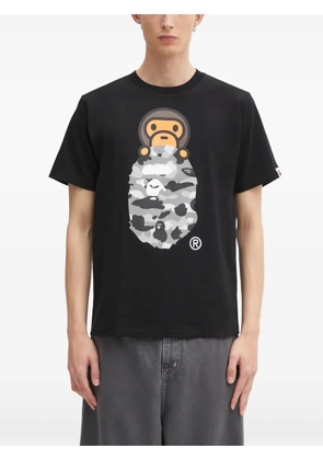 A BATHING APE® 1st Camo Milo On Ape Head graphic-print T-shirt - Black