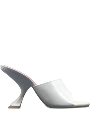 Amina Muaddi 90mm Lupita sculpted-heel sandals - White