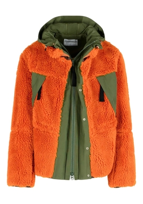 sacai hood sherpa jacket - Orange