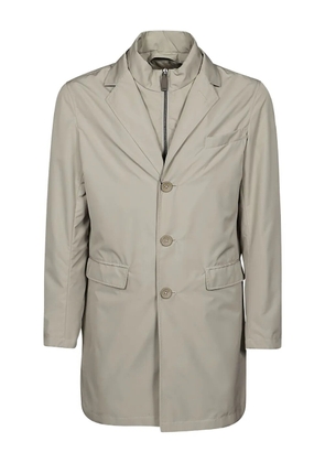 Herno buttoned high-neck coat - Neutrals