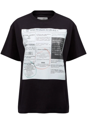 MM6 Maison Margiela text-print T-shirt - Black