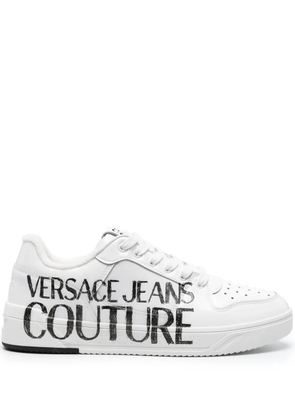 Versace Jeans Couture Starlight logo-print leather sneakers - White