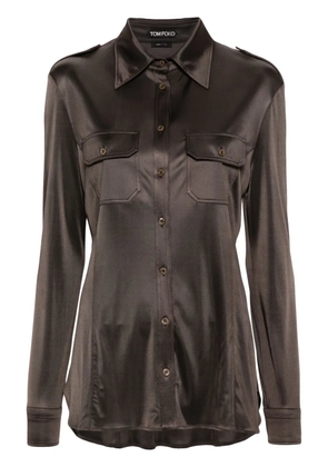 TOM FORD shimmey jersey shirt - Green