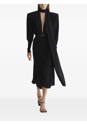 Mugler black scarf dress