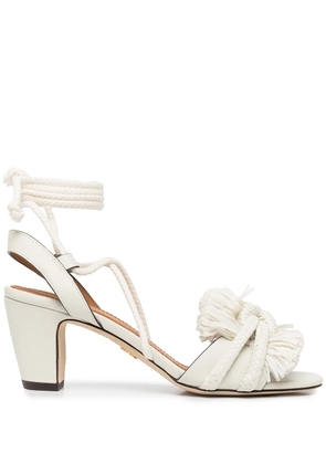 Tory Burch rope-design mid-heeled sandals - White