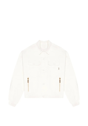 PLACE OF ËLMS long-sleeve denim jacket - White