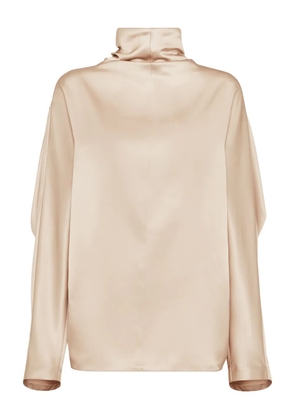 Brunello Cucinelli double silk satin blouse - Neutrals