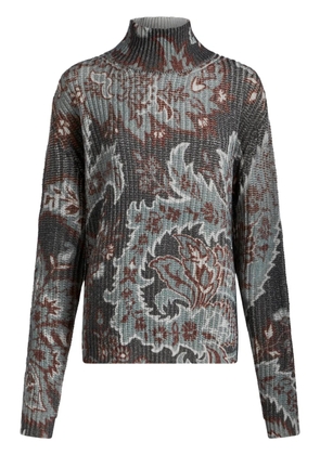 ETRO floral-print wool sweater - Blue