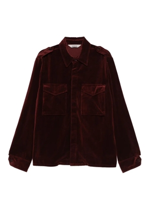 ASPESI chest-pockets velvet jacket - Red